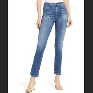NWOT AG Mari High Waist Ankle Slim Straight Leg Jeans (Montecito)